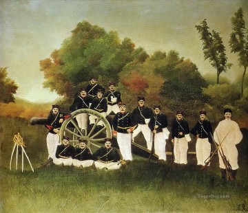 Henri Rousseau Painting - the artillerymen 1893 Henri Rousseau Post Impressionism Naive Primitivism
